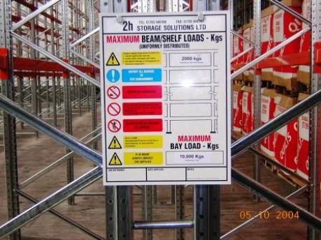 Racking Safety Load Notices